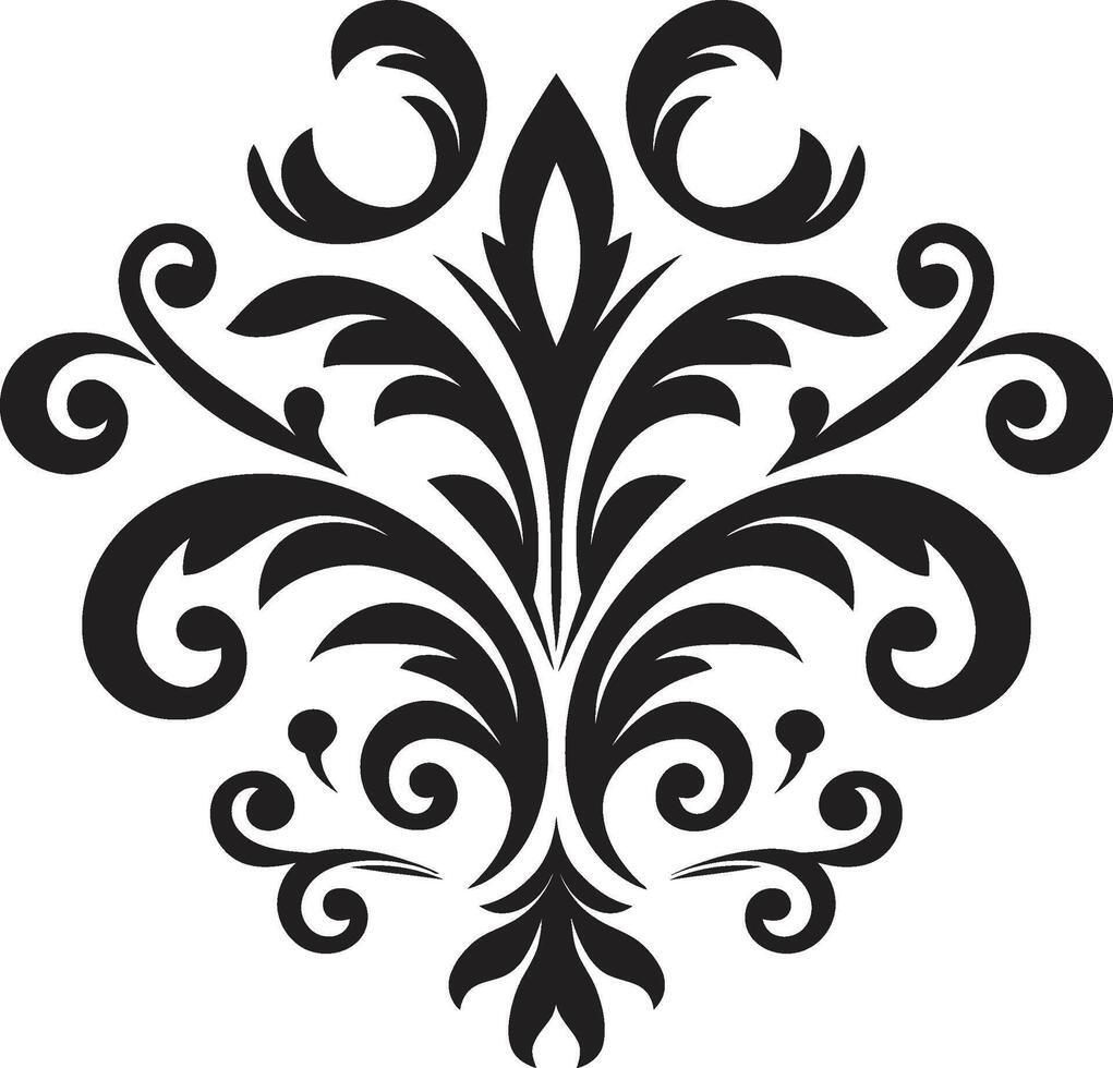 Detailed Sophistication Stylish Ornamental Touch Black vector