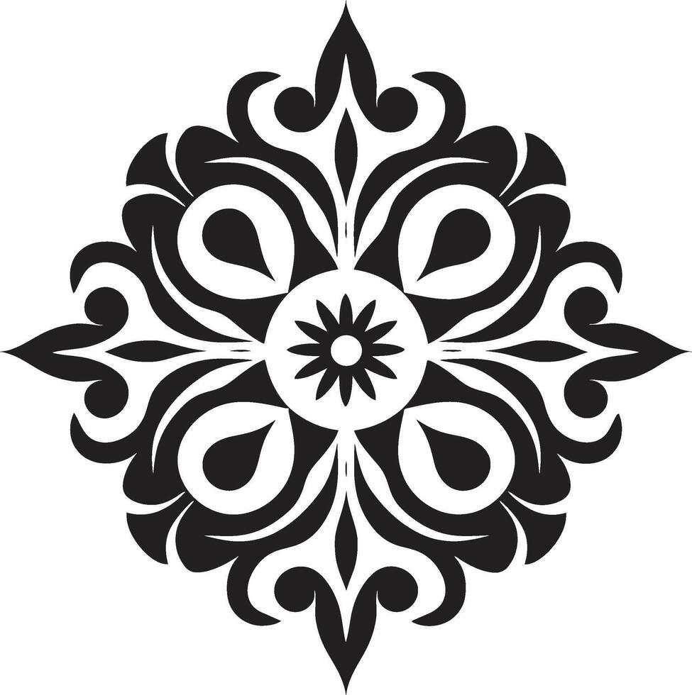 Timeless Adornment Decorative Subtle Elegance Black Ornamental Element vector