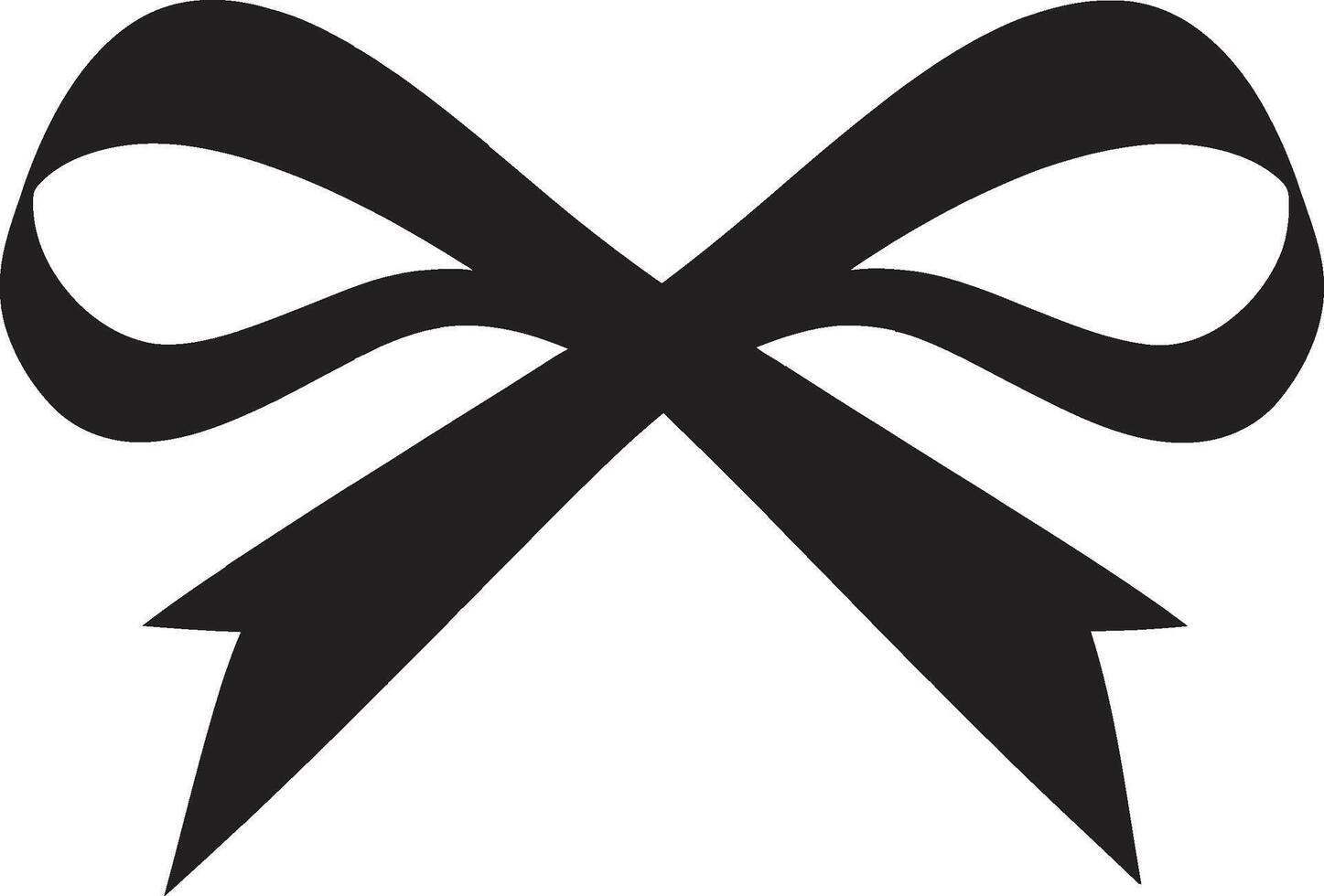Timeless Ribbon Patterns Black Subtle Elegance Black Decorative Ribbon vector