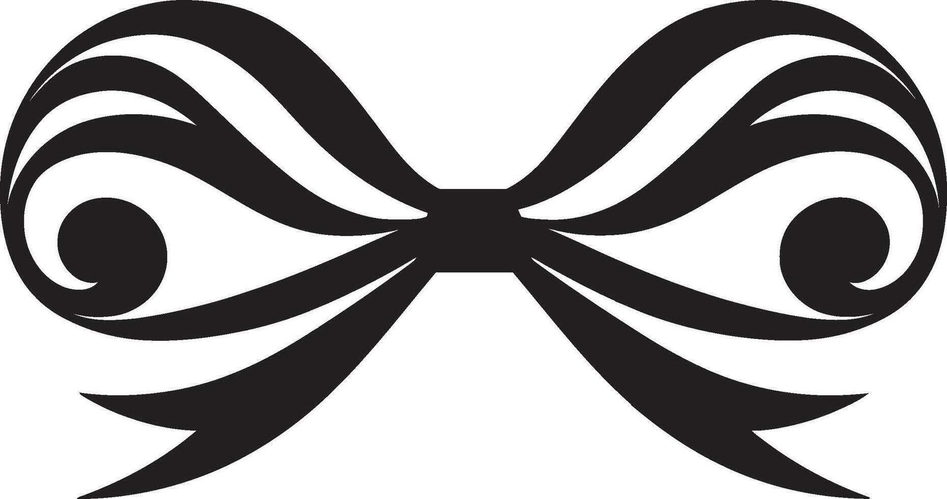 Minimalistic Ribbon Elegance Decorative Refined Ribbon Decorum Ribbon vector