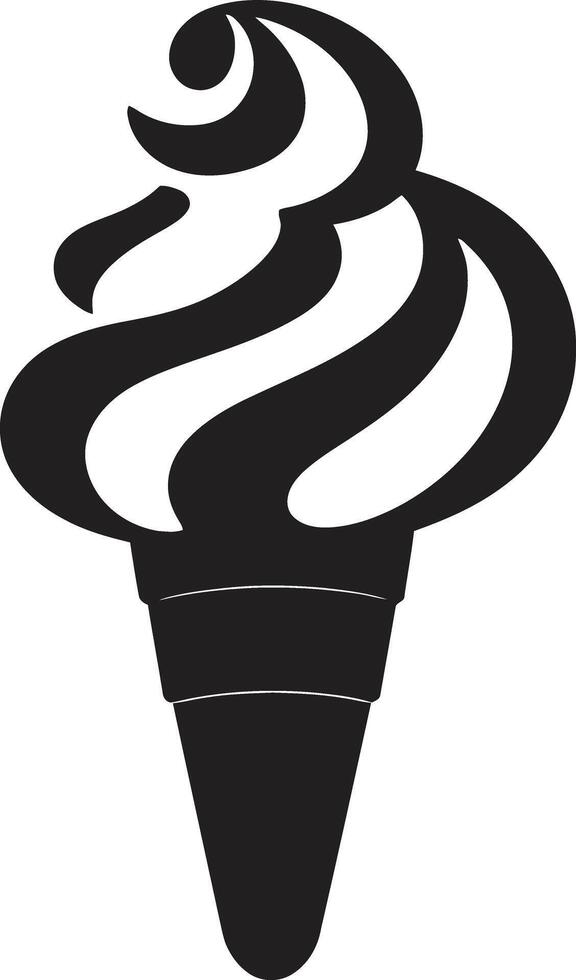 Scoopfuls of Happiness Ice Cream Black Cool Delights Cone vector