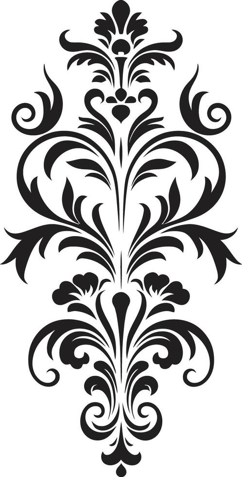 Filigree Heritage Vintage Emblem Intricate Flourish Black vector