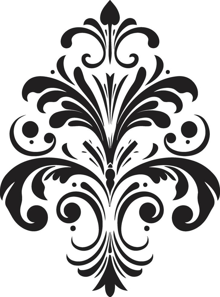 Elegant Scrolls Black Deco Regal Embellishments Filigree vector