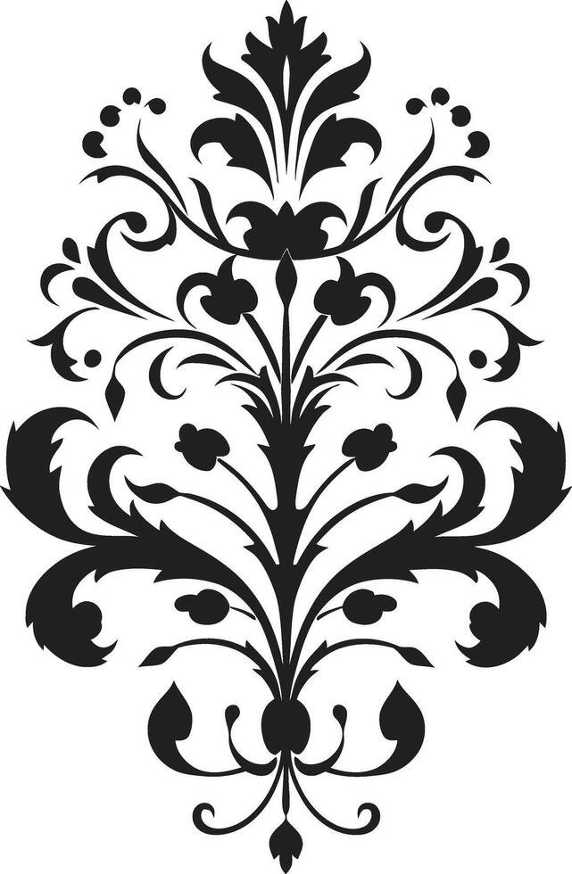 Regal Ornaments Vintage Filigree Gilded Flourishes Black Emblem vector