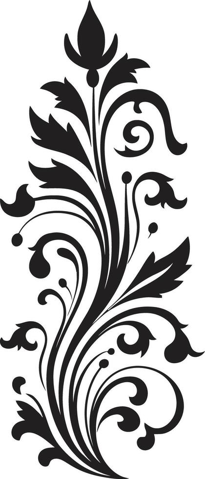 Artistic Reverie Black Filigree Filigree Heritage Vintage Emblem vector