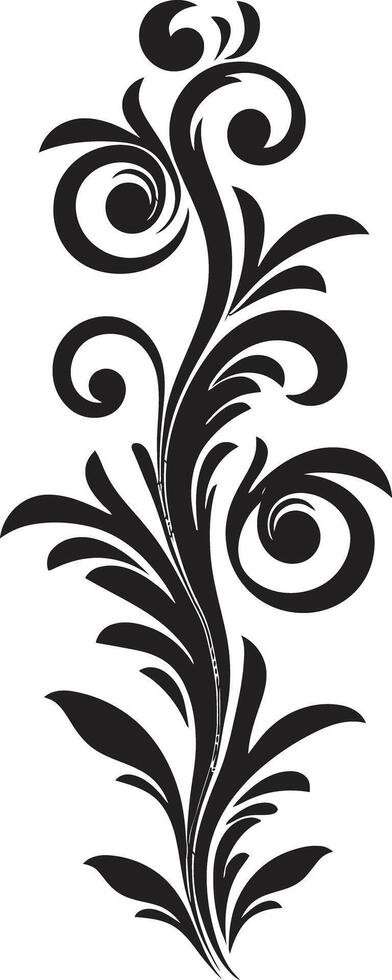 Victorian Elegance Filigree Emblem Intricate Patterns Black Emblem vector