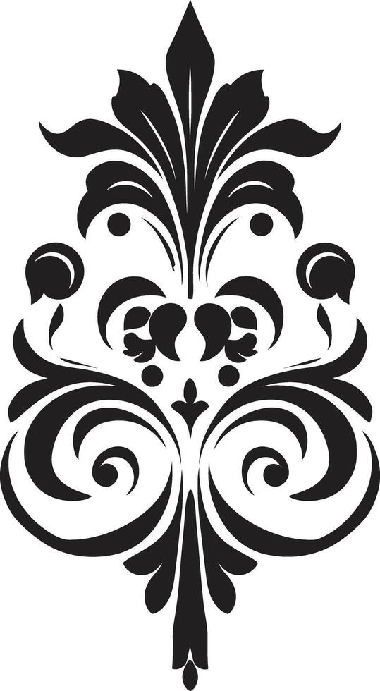 Timeless Opulence Vintage Ornate Charm Black Emblem vector