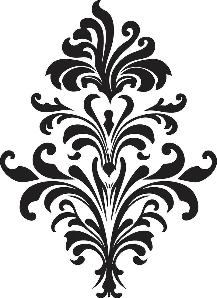 filigrana ensueño negro deco emblema eterno opulencia Clásico vector