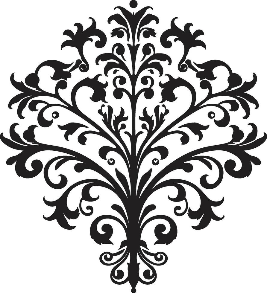 dorado florece negro filigrana delicado maestría Clásico emblema emblema vector