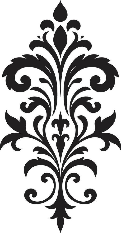 intrincado patrones negro emblema opulento grabados Clásico vector