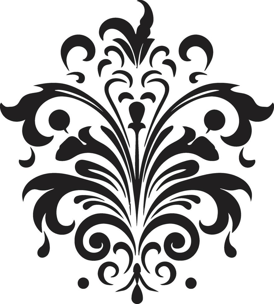 filigrana ecos Clásico emblema antiguo artesanía negro vector