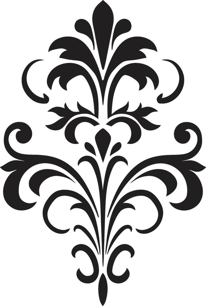 elegante patrimonio Clásico deco antiguo detallado negro filigrana vector