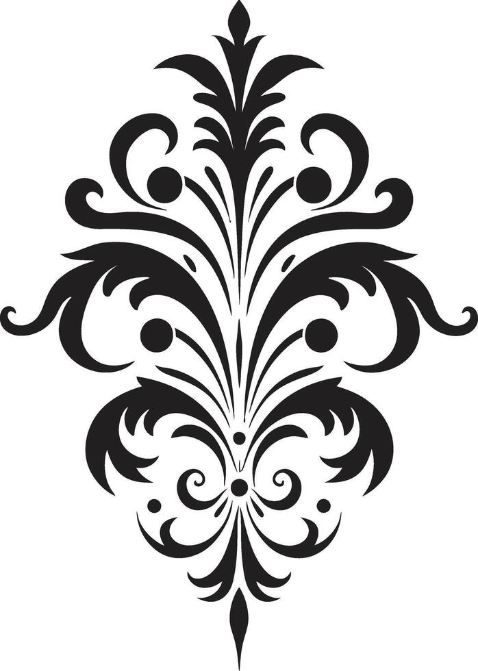barroco esplendor Clásico negro emblema lujoso grabados negro filigrana vector
