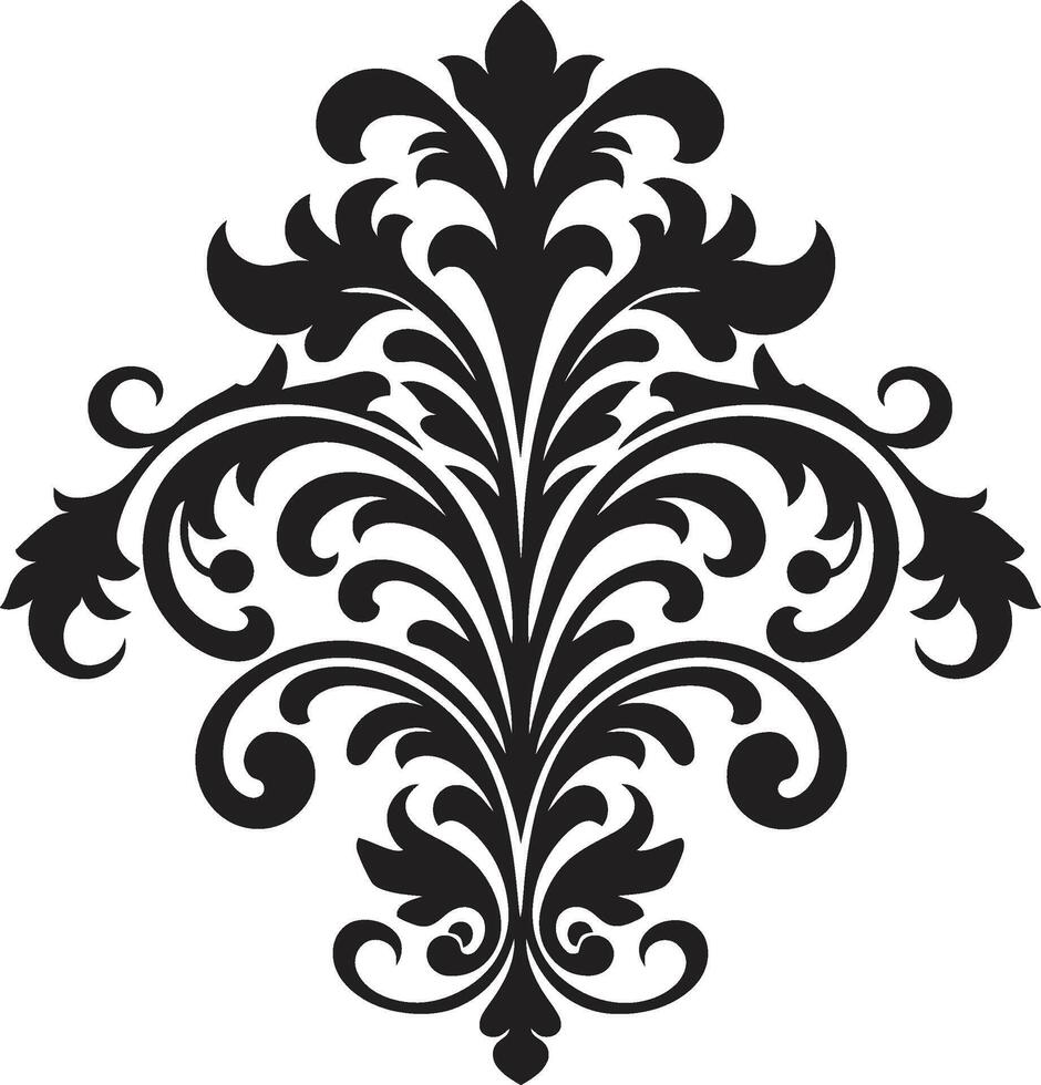 eterno opulencia negro filigrana emblema florido encanto Clásico emblema vector