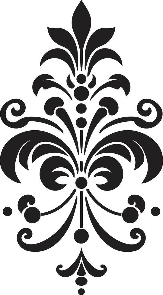 Timeless Beauty Vintage Filigree Ornate Elegance Black vector