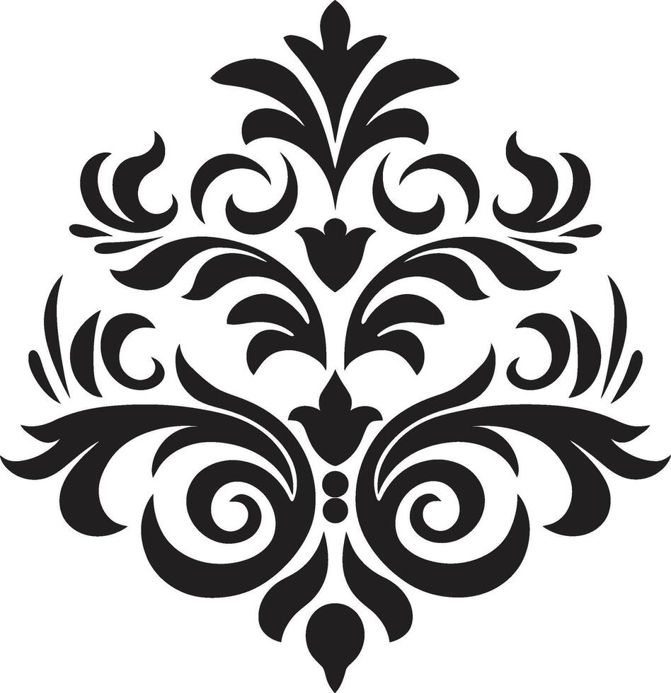 antiguo detallado negro filigrana real adornos filigrana emblema vector