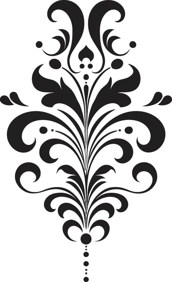 Artistic Echoes Vintage Emblem Filigree Reverence Black Emblem vector