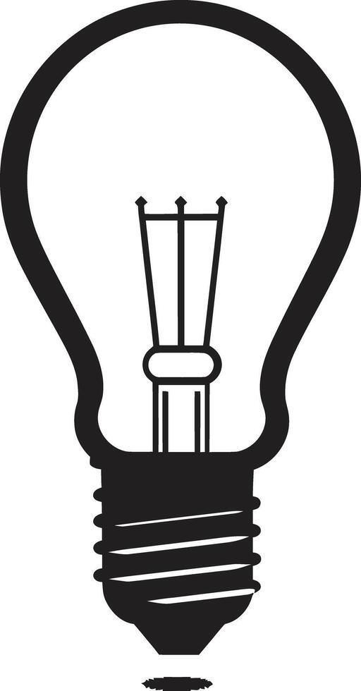 Captivating Brilliance Black Bulb Symbol Intricate Illumination Black Bulb vector