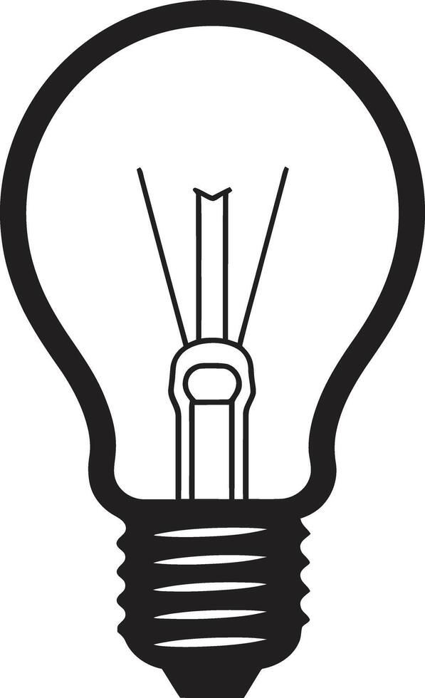 Abstract Luminosity Black Bulb Emblem Dynamic Lightplay Black Bulb Artistry vector
