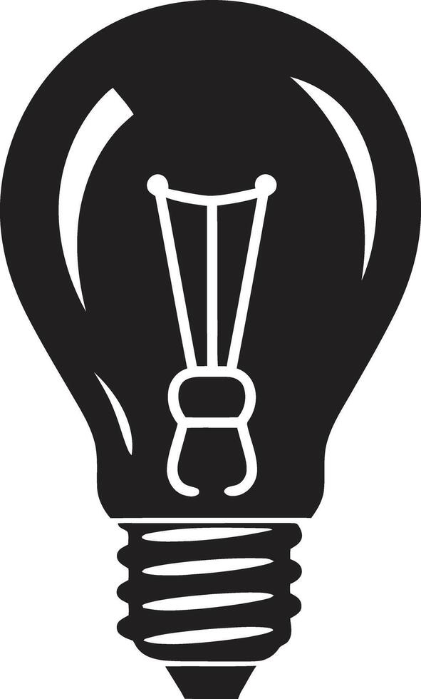 Dynamic Lightplay Black Bulb Artistry Captivating Brilliance Black Bulb Symbol vector