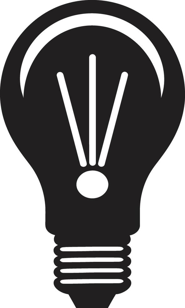 Glowing Creativity Black Bulb Representation Evoke Radiant Shadows Black Bulb Mark vector