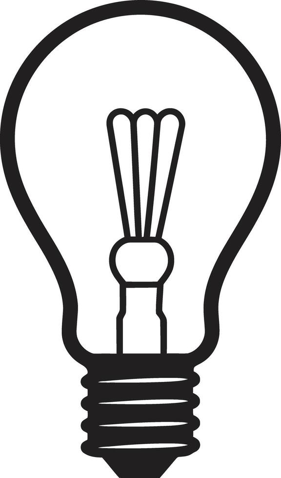 Luminous Geometry Black Bulb Emblem Shaping Radiance Black Bulb Artistry vector