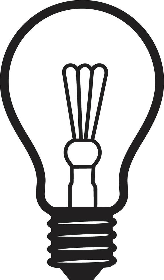 Luminous Geometry Black Bulb Emblem Shaping Radiance Black Bulb Artistry vector