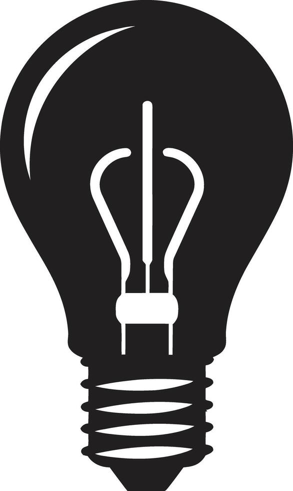 Shadows of Creativity Black Bulb Refined Brilliance Black Bulb Conceptualization vector