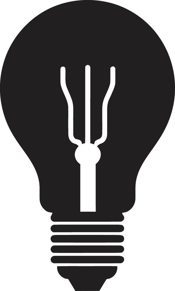 Abstract Illumination Black Bulb Symbolism Shadows of Creativity Black Bulb vector