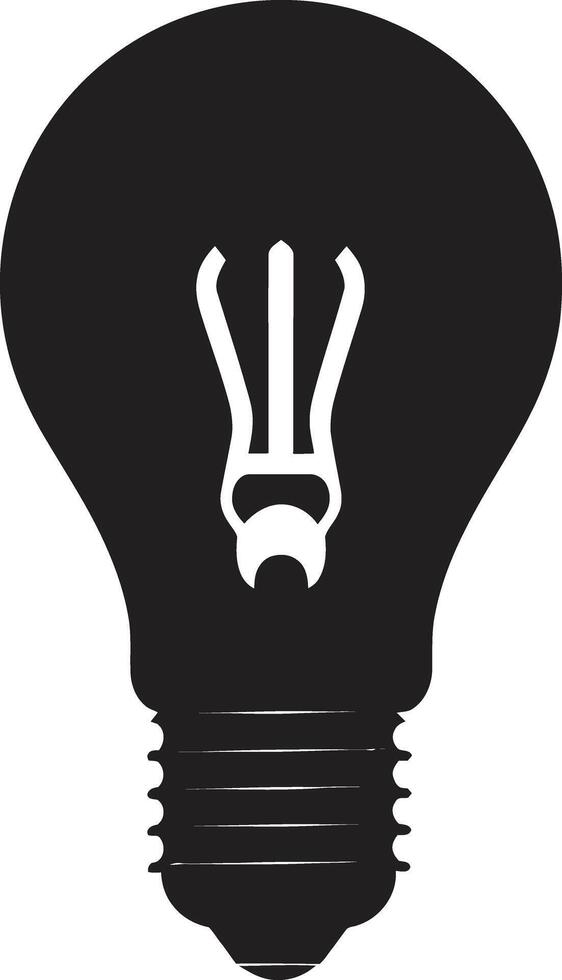 Radiant Shadows Black Bulb Symbol Elegant Black Bulb Emblematic vector