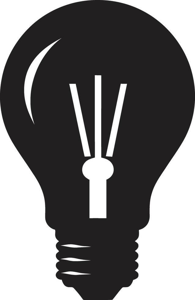 Shadows of Creativity Black Bulb Representation Abstract Radiance Black Bulb Artistry vector