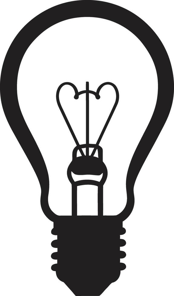 Innovative Shadows Black Bulb Abstract Illumination Black Bulb Identity vector