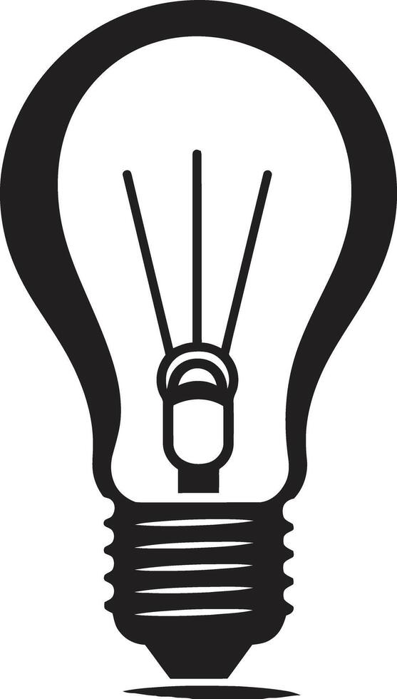 Glowing Creativity Black Bulb Dynamic Lightplay Black Bulb vector