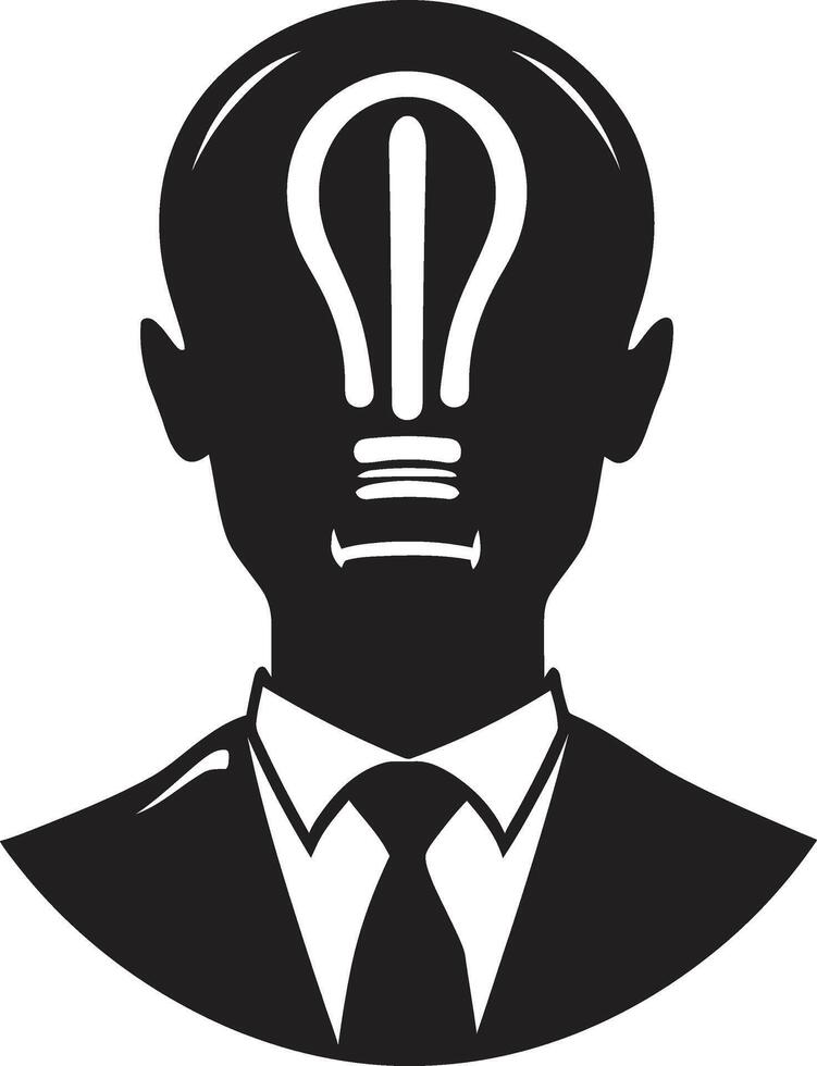 Elegant Luminescence Black Bulb Concept Crafted Shadows Black Bulb Symbolism vector