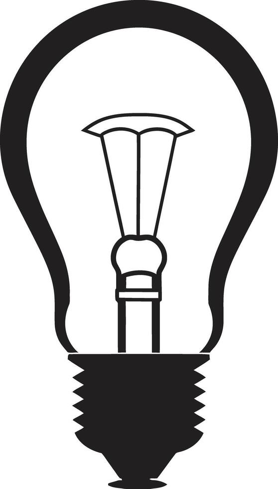Dynamic Radiance Black Bulb Symbolism Innovative Shadows Black Bulb vector
