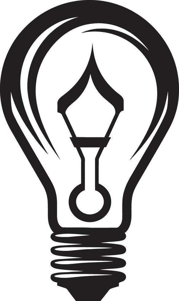 Radiant Perspectives Black Bulb Creation Black Bulb Illuminated Innovation vector