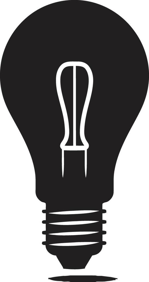 Sculpted Illumination Black Bulb Identity Glowing Creativity Black Bulb vector