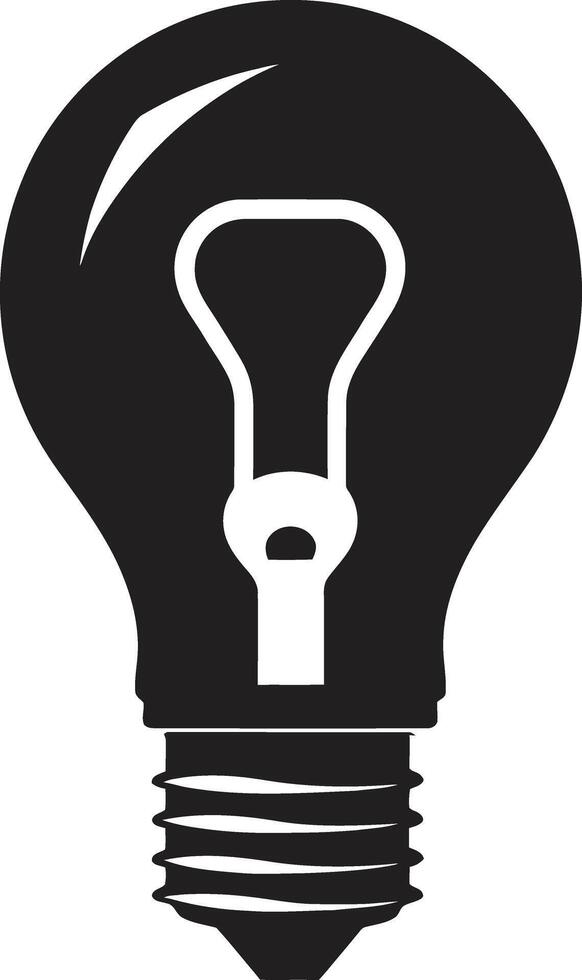 Ingenious Glow Black Bulb Conceptualization The Art of Lighting Black Bulb Symbolization vector