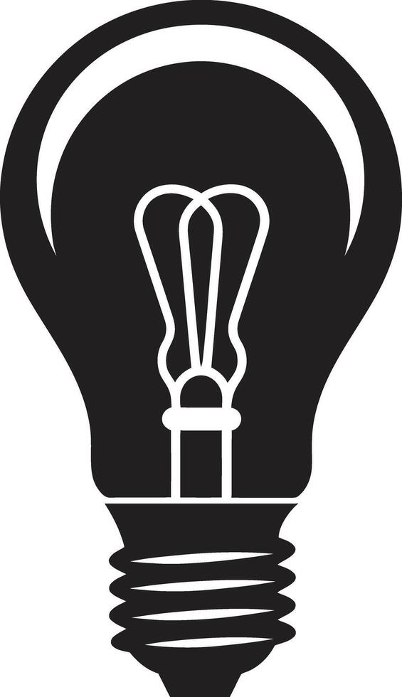 Shine Through Darkness Black Bulb Evolution Sleek Luminescence Black Bulb Symbolism vector