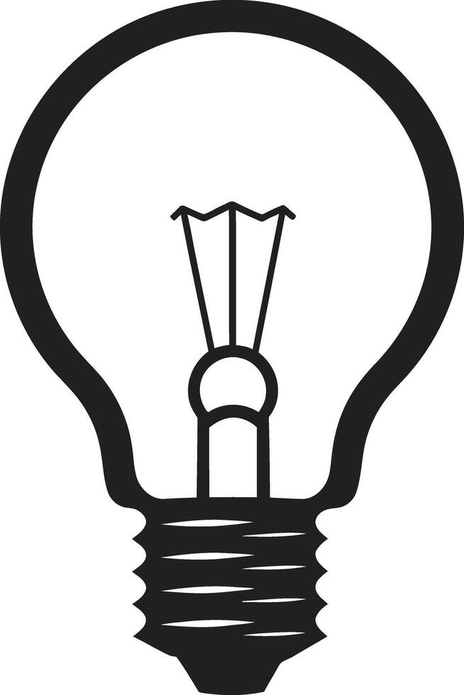 Luminous Innovations Black Bulb Symbolism Artistic Illumination Black Bulb Symbol vector