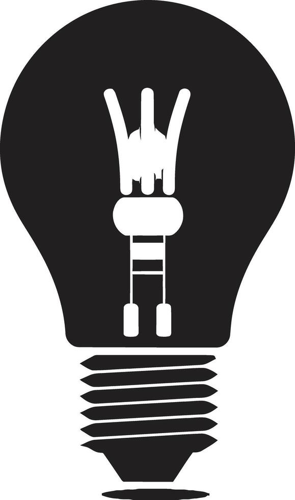 Reflective Brilliance Black Bulb ography Darkness to Light Black Bulb Mark vector