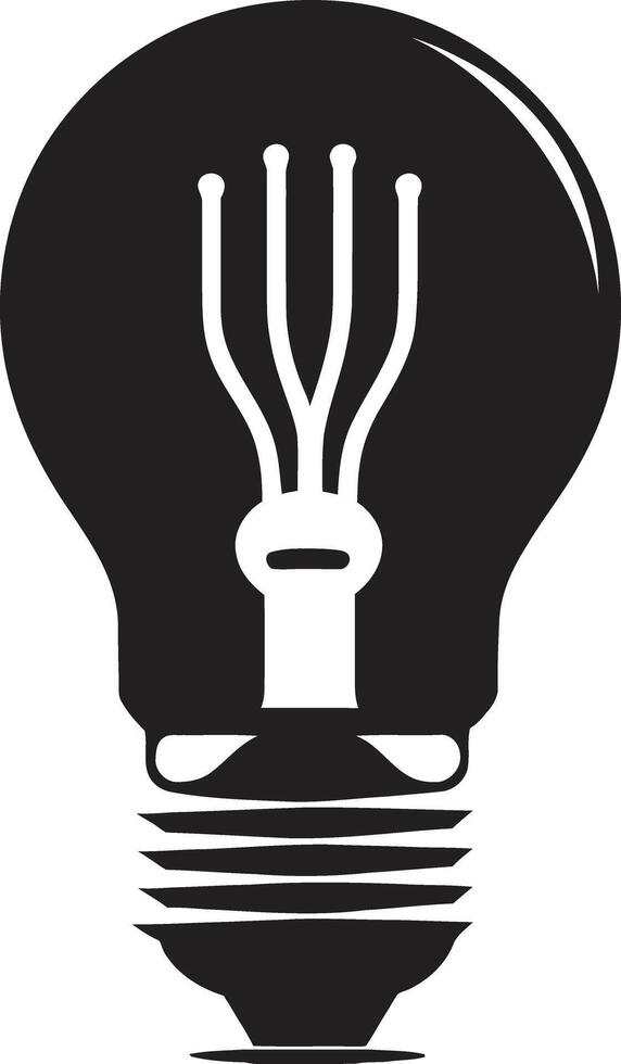 Elegant Illumination Black Bulb Emblematic ing Radiant Solutions Black Bulb Artistry vector