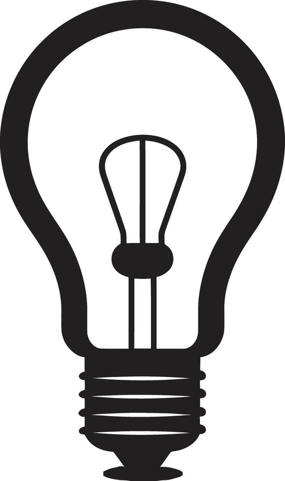 Radiant Paths Black Bulb Symbolization Luminosity in Black Bulb vector