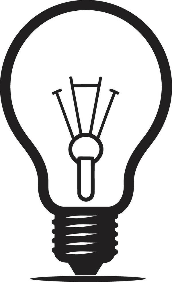 Dynamic Glow Black Bulb Symbol Reflective Brilliance Black Bulb ography vector