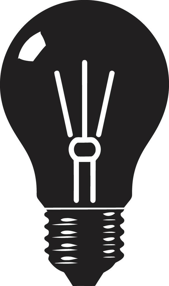 Elegant Radiance Black Bulb Symbol Shadows of Creativity Black Bulb Mark vector
