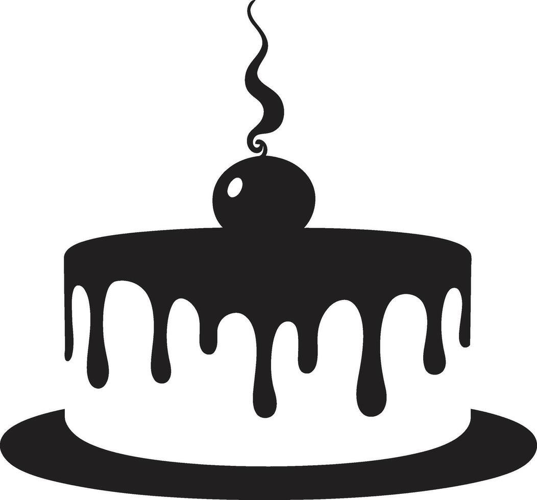 Abstract Illumination Black Cake ic Symbolism Shadows of Creativity Black Cake vector