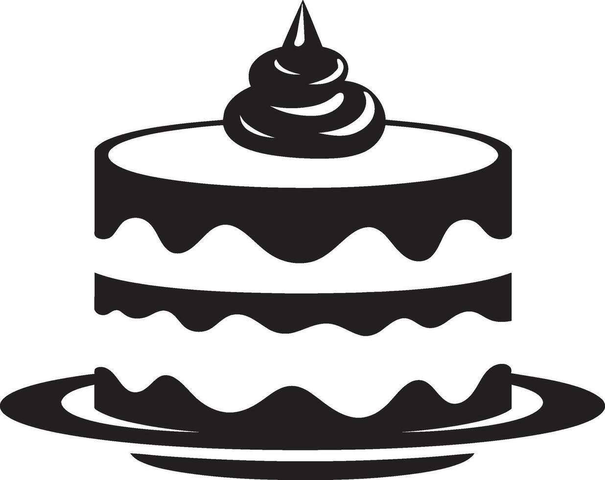 Sculpted Illumination Black Cake Identity Glowing Creativity Black Cake vector