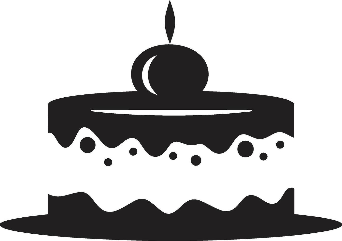 Celebration in Black Cake Emblematic Gourmet Perspectives Black Cake Creation vector