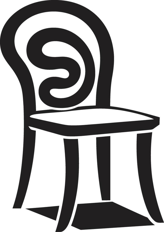 Contemporary Comfort Black Relaxing Chair Symbolism Elegant Lounging Black Relaxing Chair ic vector