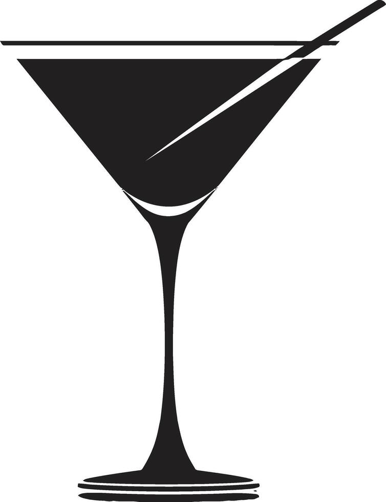 Luxury Libations Black Cocktail Symbolic Identity Sips of Sophistication Black Drink ic Concept vector